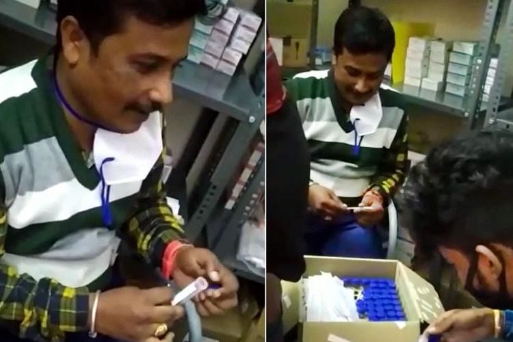Two Bengaluru health staff caught on camera faking swab collection dismissed. &nbsp;