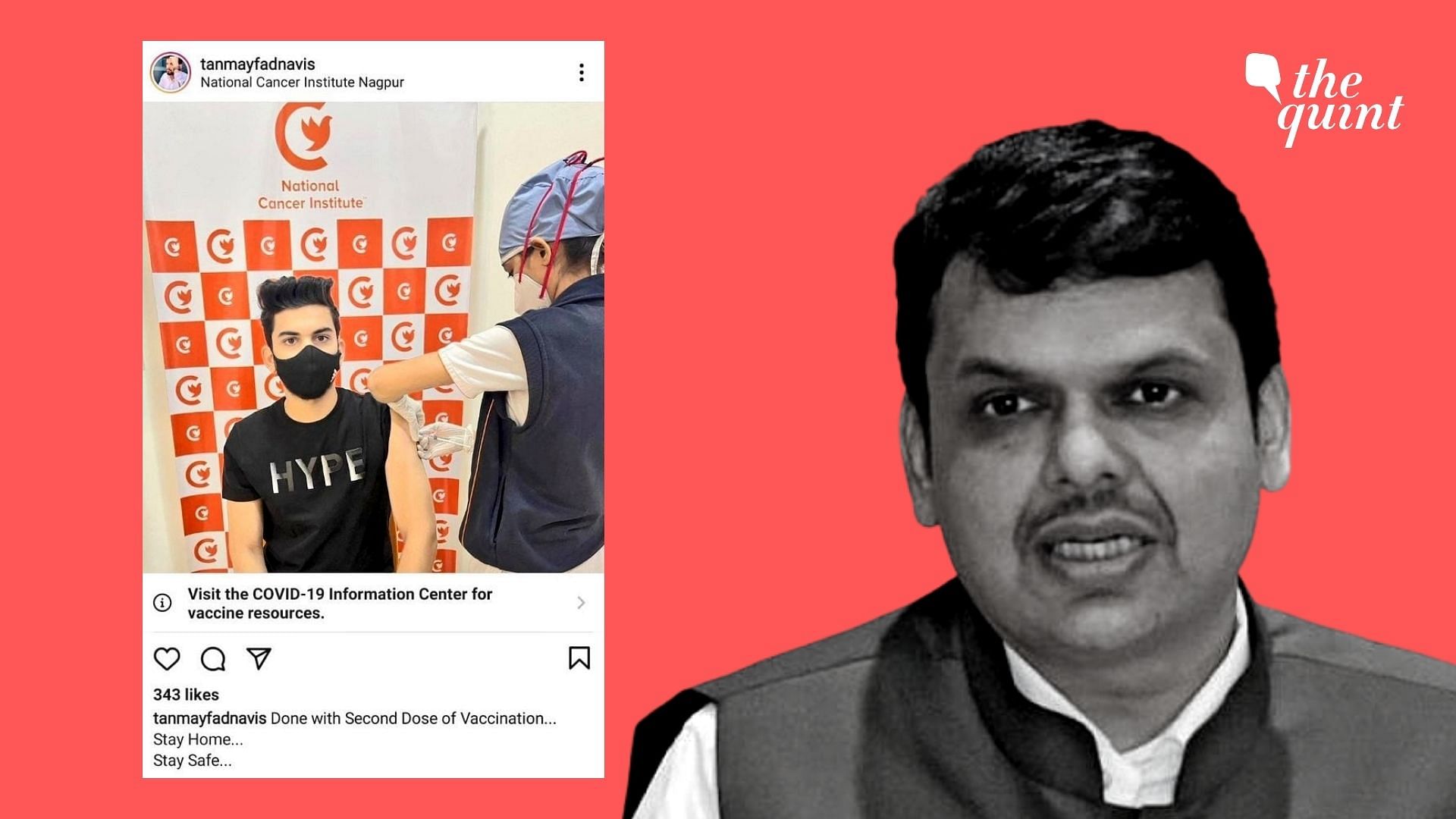 Devendra Fadnavis’ 22-year-old nephew Tanmay Fadnavis is vaccinated for COVID-19.