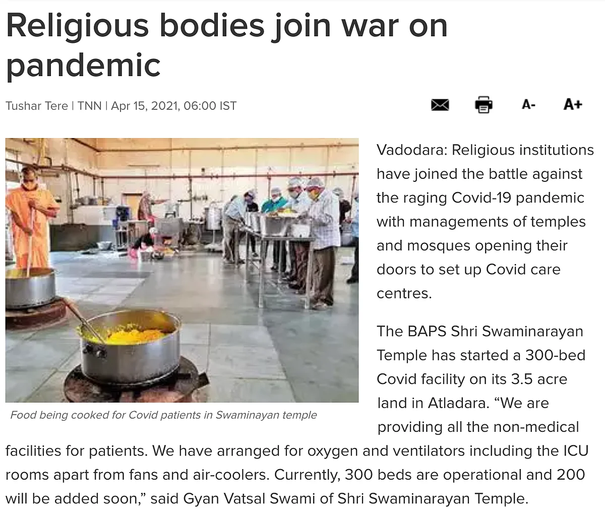 Temple-Turned-COVID Facility in Guj Passed Off as One in Mumbai