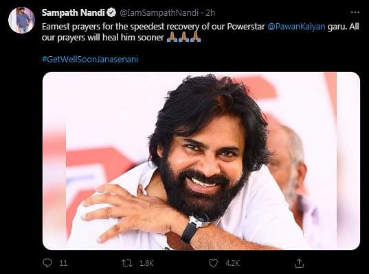 His party Janasena Party confirmed that his condition is stable