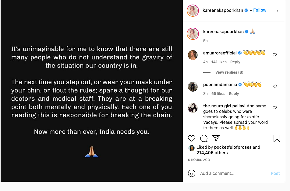Unimaginable: Kareena Has a Message For Those Taking COVID Lightly