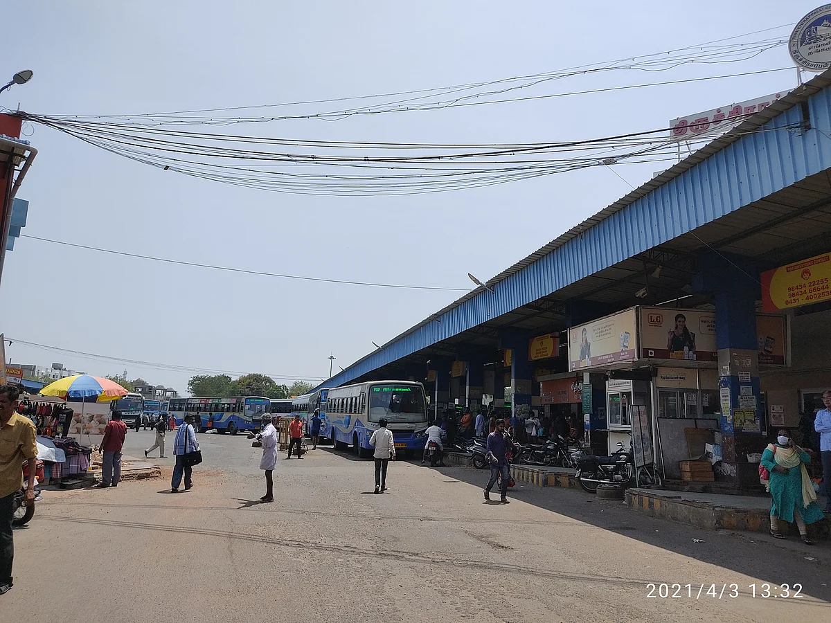 Trichy’s main central bus stand continues to be just like the way it was before.
