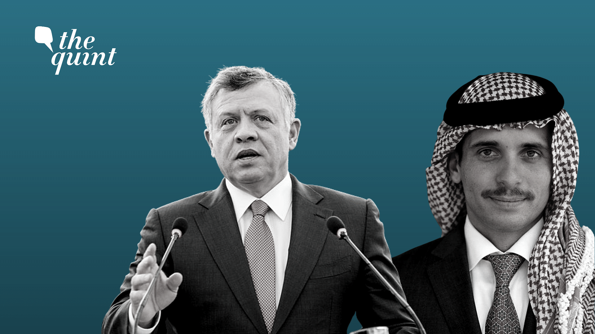 King Abdullah II (left), Prince Hamzah bin Hussein (right)