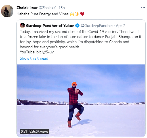 Gurdeep Pandher shared that after taking the shot he went to a frozen lake & danced. 
