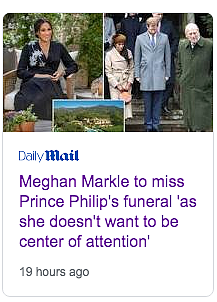 Meghan to Blame Again! This Time Over Prince Philip’s Funeral