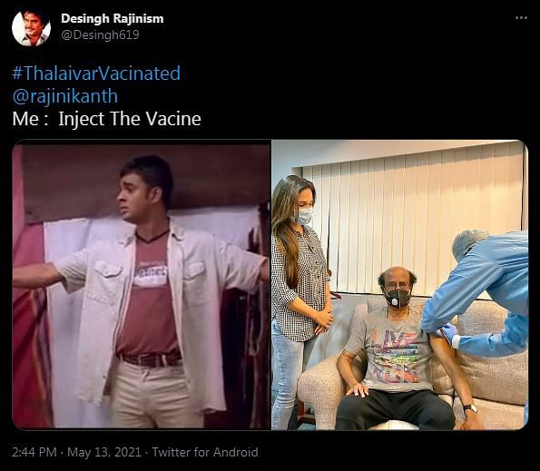 Rajinikanth's daughter shared the news of his vaccination on social media