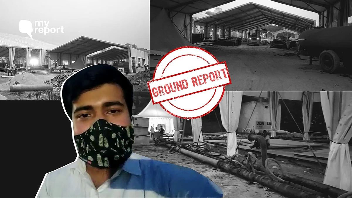 On Friday evening, all masked up, I walked past the under-construction ICU bed-facility near Guru Teg Bahadur Hospital. 