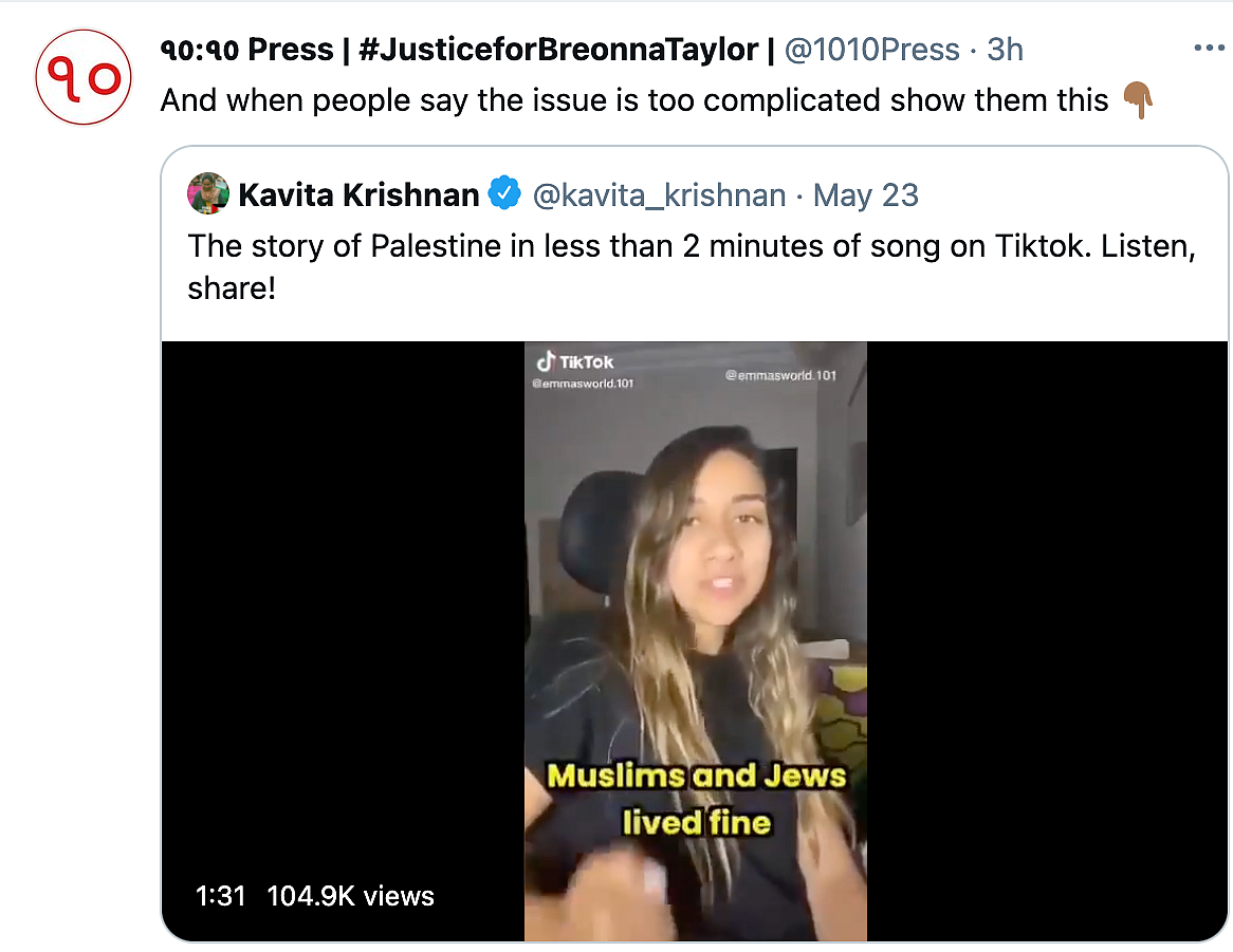 Watch: User Narrates 'Story of Palestine' in Viral TikTok Song