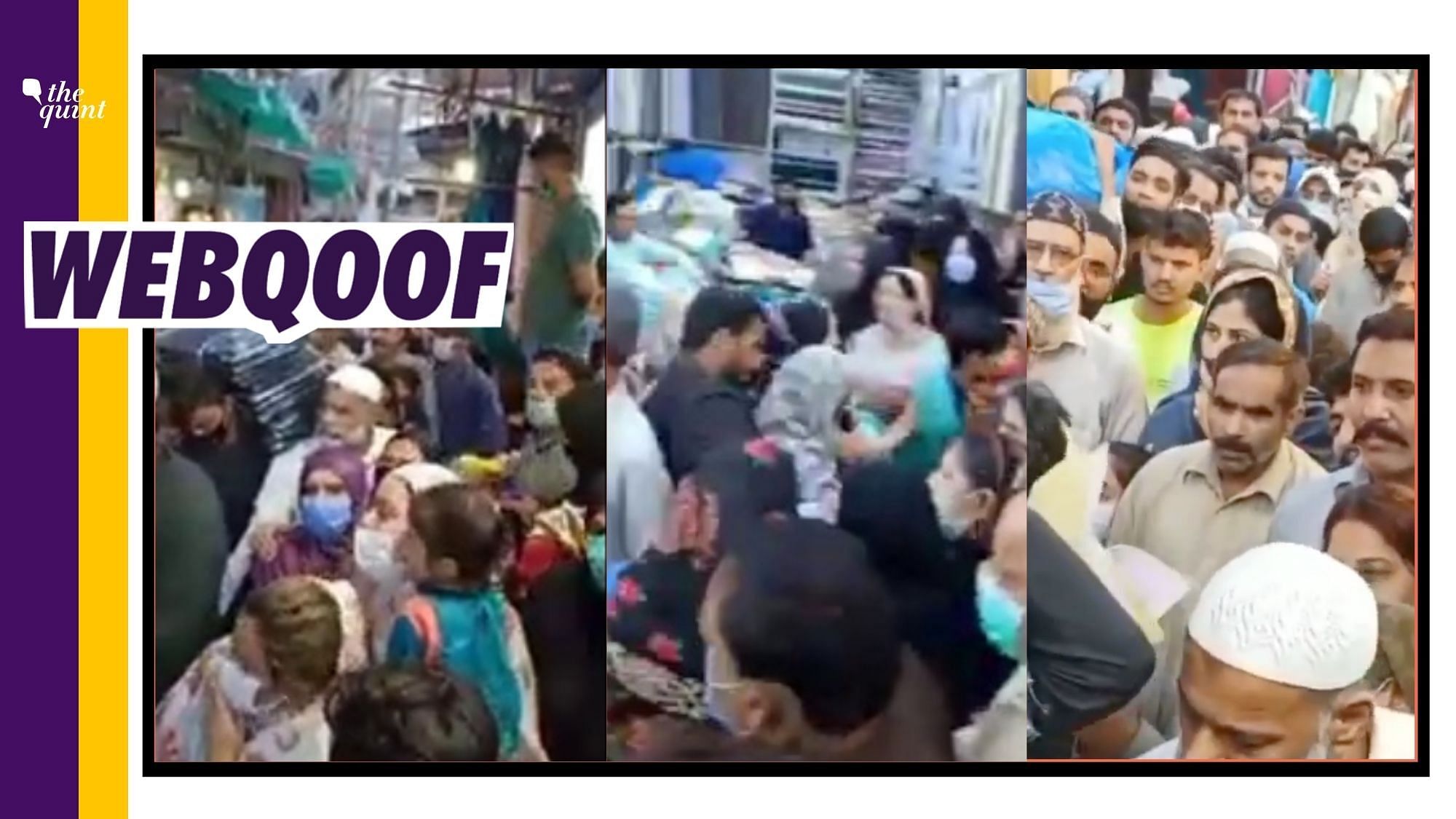 A video showing a crowded marketplace is doing the rounds with the false claim that it is from New Delhi’s Jafrabad area.
