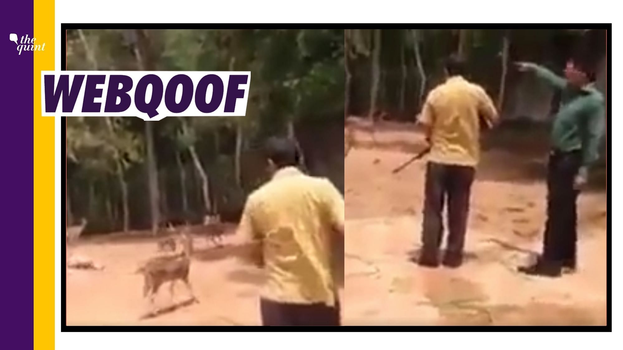 A viral video falsely claims to show BJP MLA ‘Anil Upadhyay’ learning how to shoot and hunt down a deer in a park.