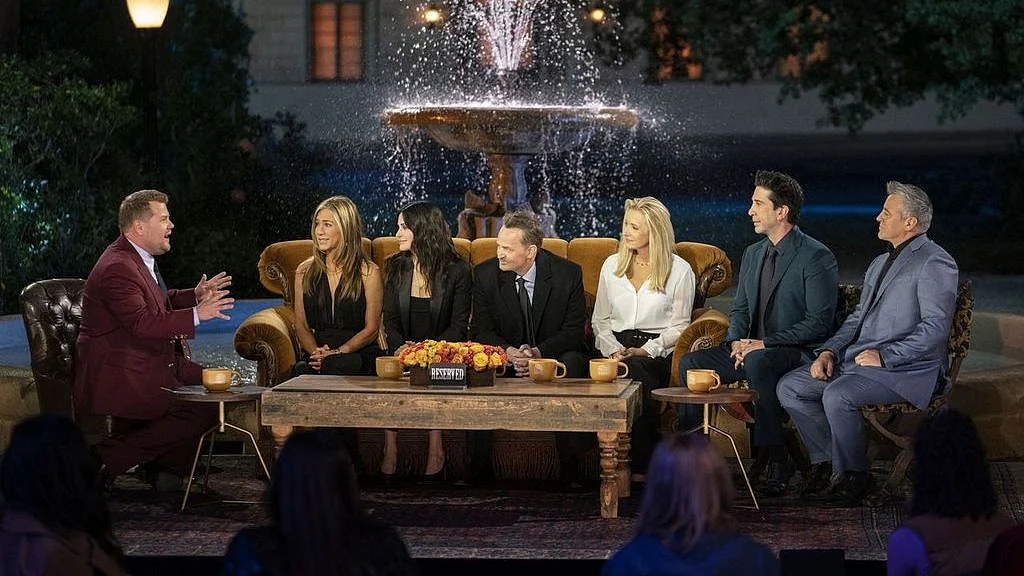 <div class="paragraphs"><p>The cast of ‘Friends’ with talk show host James Corden during ‘Friends: The Reunion’</p></div>