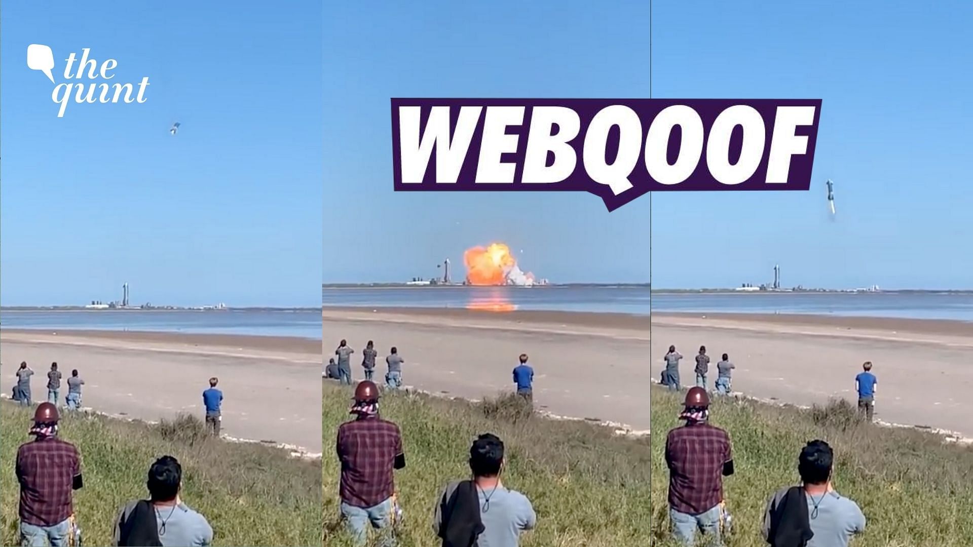 The viral video is being shared with a false claim that it shows the debris of the Chinese rocket falling into the Indian Ocean.