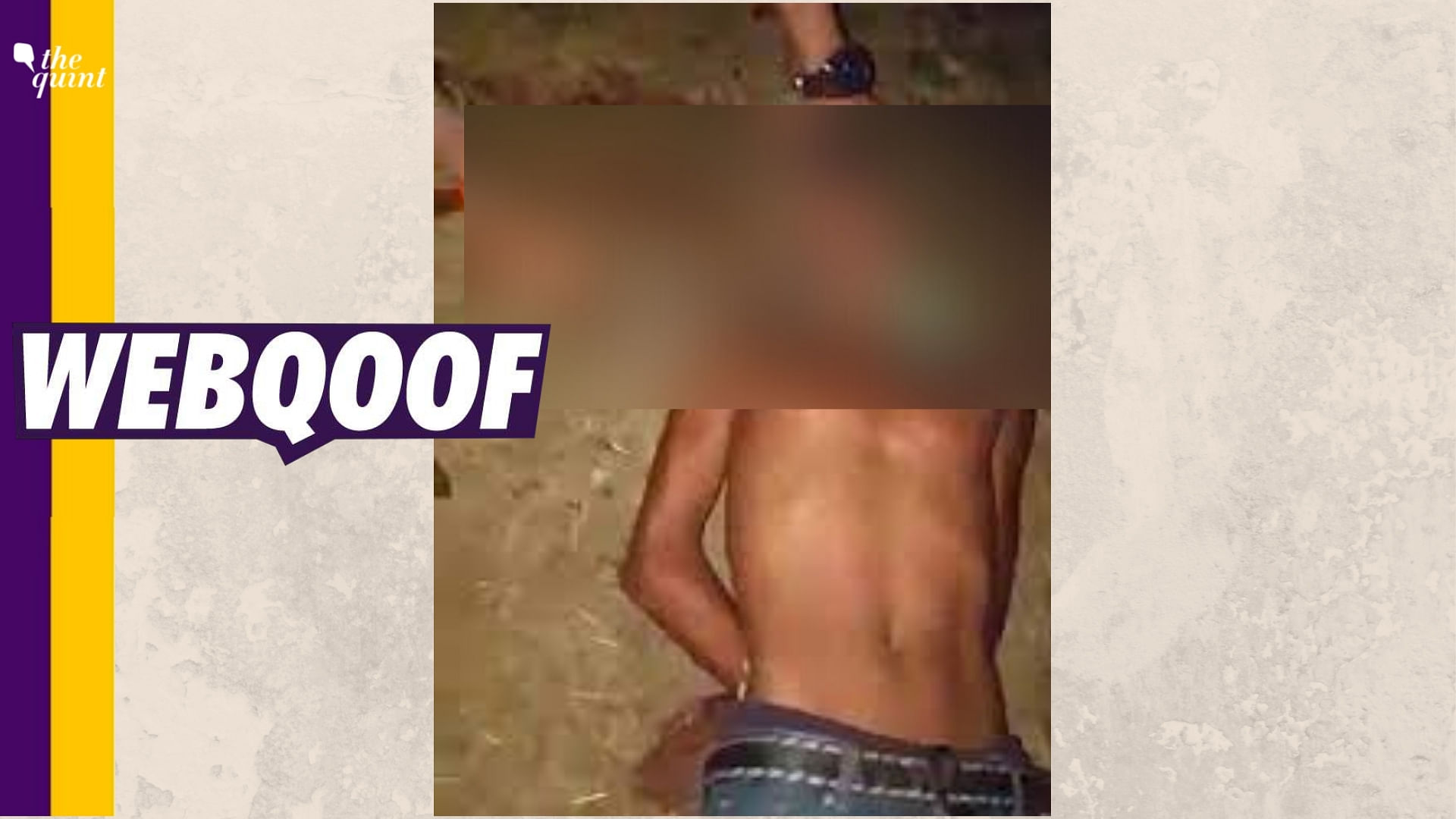 A WhatsApp video is doing the rounds which shows a minor boy being beheaded and shared saying it is related to post-poll violence in Bengal.