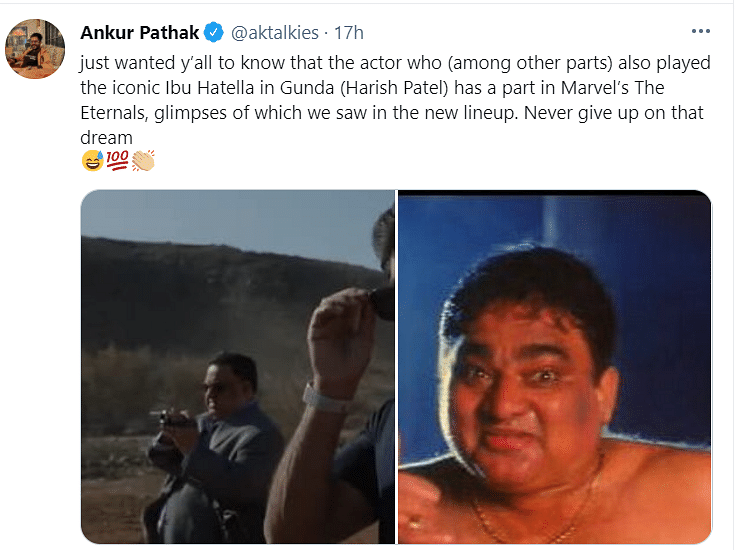 Desi fans on Twitter spotted Harish Patel in the trailer of Marvel's Eternals.