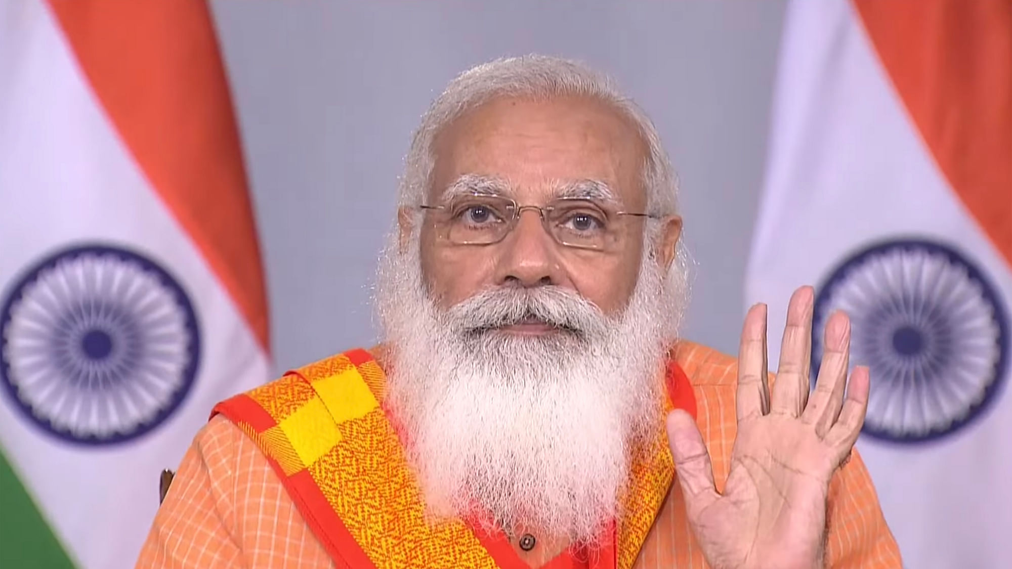 <div class="paragraphs"><p>Prime Minister Narendra Modi interacts the doctors and frontline workers on COVID-19 situation in Kashi, through video conferencing, in Delhi.</p></div>