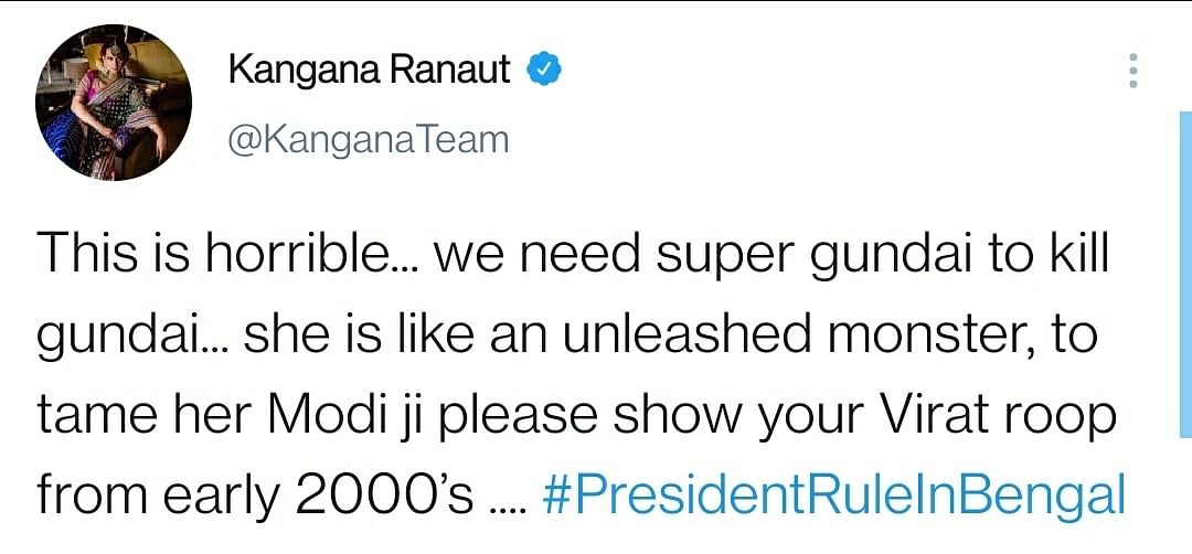 Kangana had been tweeting about the recent election results