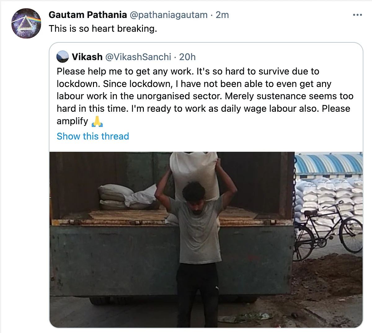 Sociology Postgrad Forced to Work as Labourer Amid Job Crisis