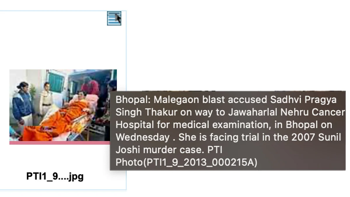 2013 Image of BJP MP Pragya Thakur Shared With a Misleading Claim
