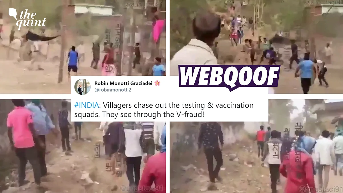 Video of Villagers Chasing Cops Shared With False Anti-Vaxx Spin