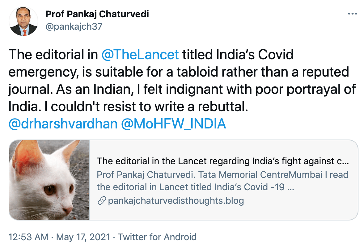 Harsh Vardhan is being called out for sharing a ‘not so sensible’ blog rebutting The Lancet’s criticism of India.