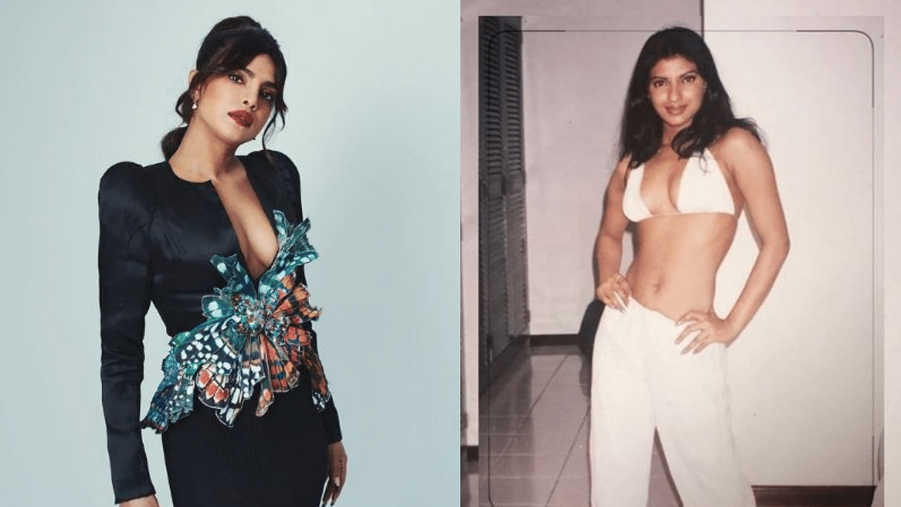 <div class="paragraphs"><p>Actor Priyanka Chopra in an image from 2021 (L), and at the age of 19</p></div>