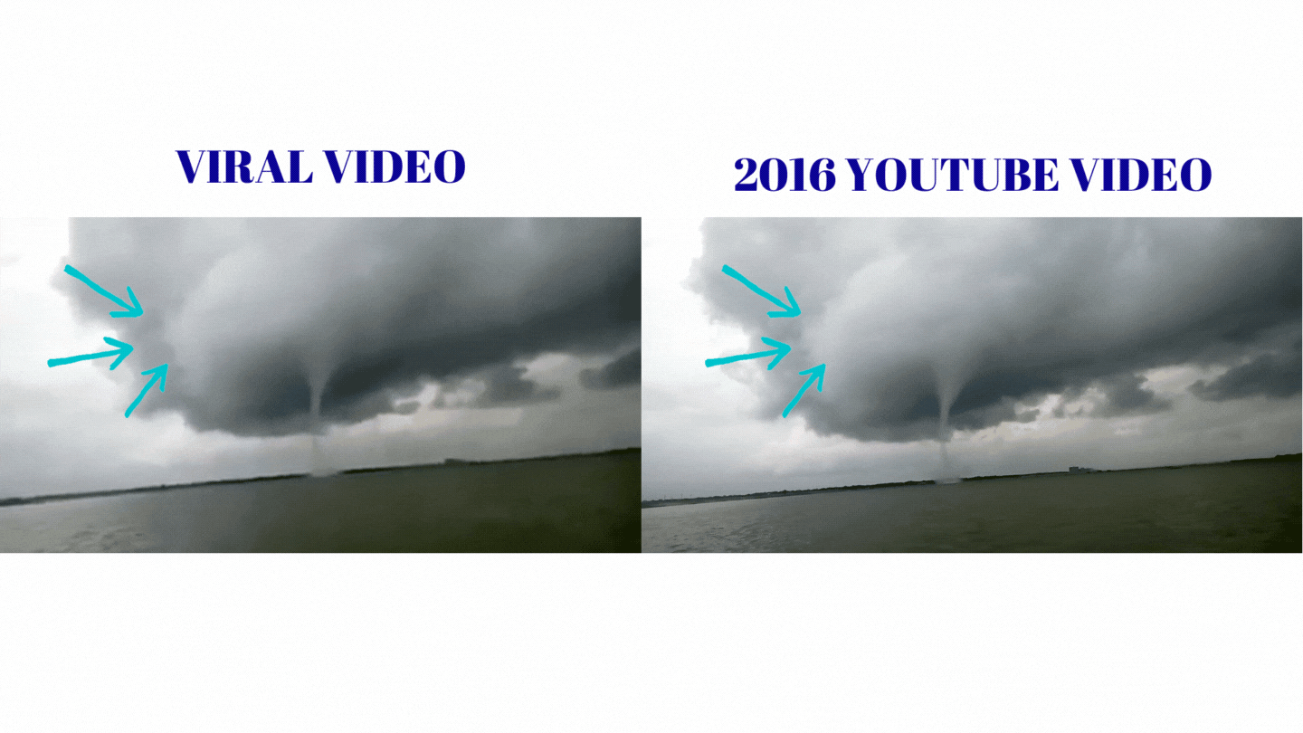 Left: Viral video. Right: 2016 video uploaded on YouTube.