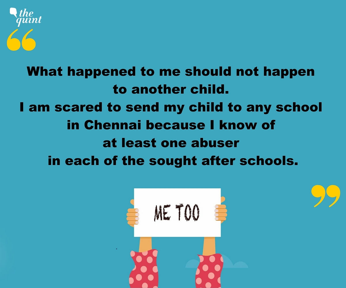 Students of at least five top Chennai schools have accused some of their male teachers of sexually harassing them.