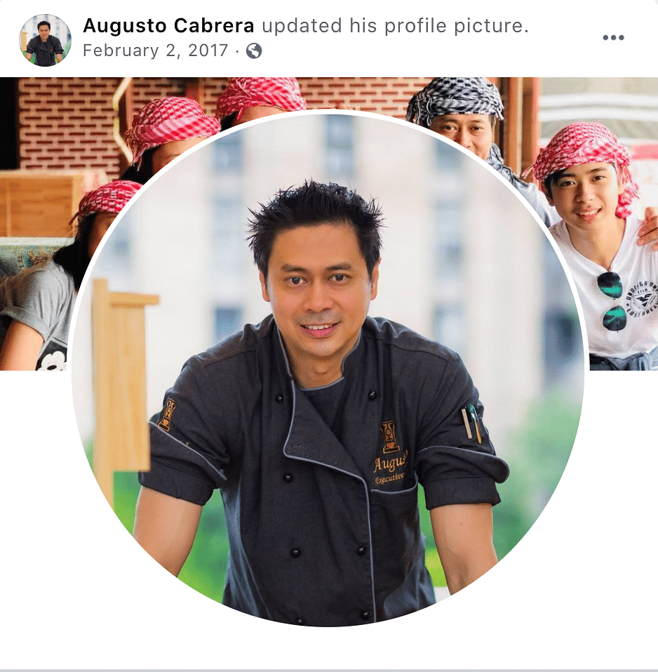 The man seen in the viral images is Augusto Cabrera, a master chef turned entrepreneur at Town Hall restaurant.