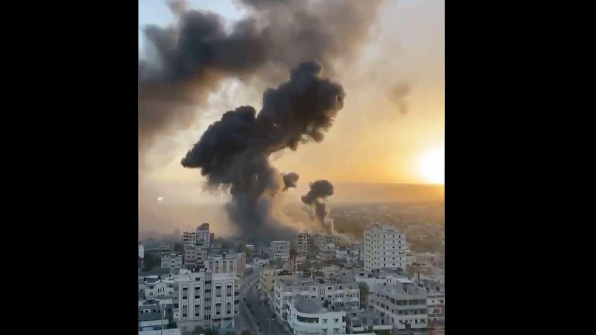 In another inhumane attack on Palestinians, a 12-story Gaza tower block house was struck by Israeli missiles on Saturday, 15 May.