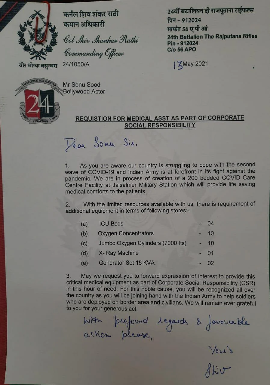 <div class="paragraphs"><p>CO writes to Sonu Sood asking for COVID-19 resources.</p></div>