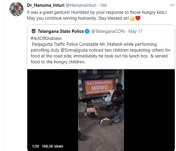 Hyderabad Cop Offers Lunch Box to Homeless Children in Viral Video