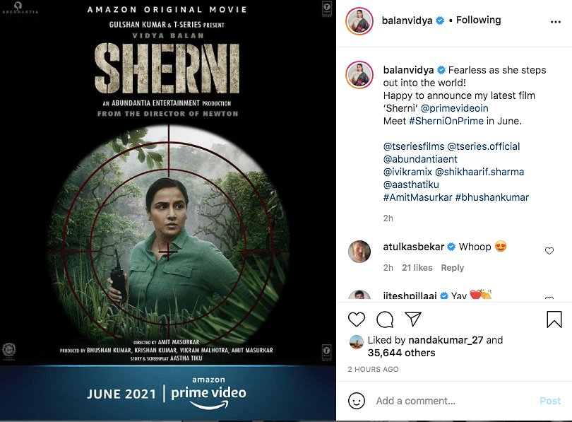 Sherni is directed by Amit Masurkar of Newton fame. 