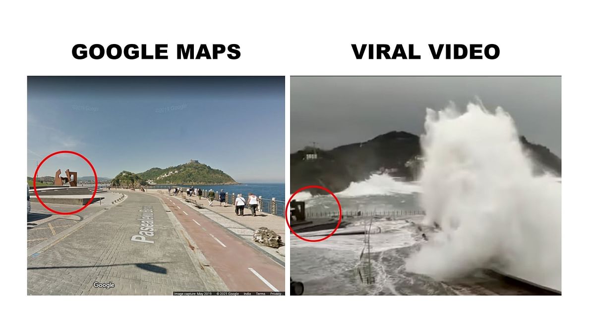 The video is from the coastal city of San Sebastián in Spain and could be traced back to December 2020.