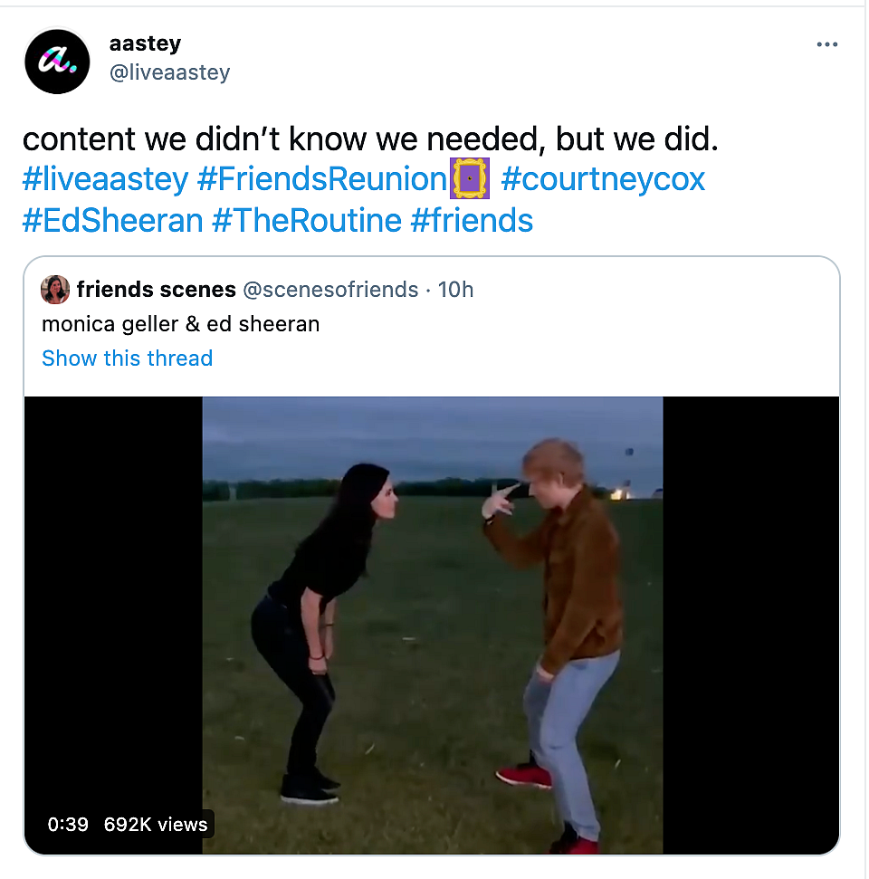 Ed Sheeran Recreated the Friends Routine and Twitter Is All for It
