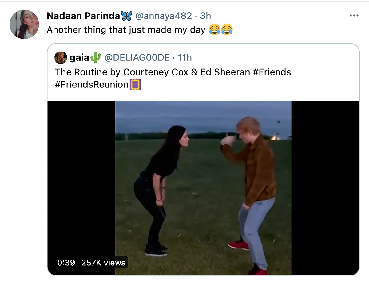 Ed Sheeran Recreated the Friends Routine and Twitter Is All for It