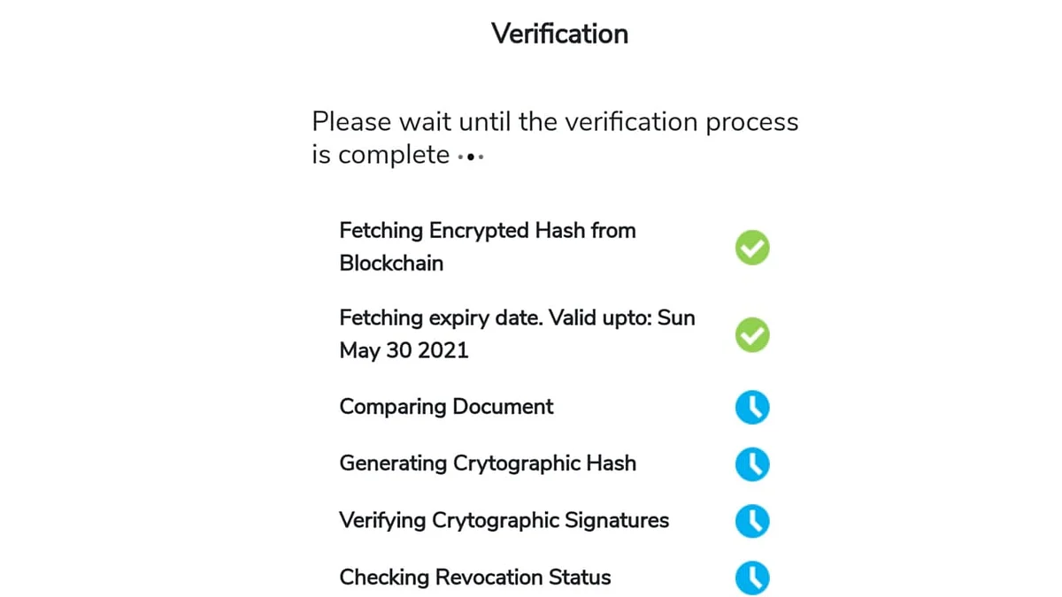 <div class="paragraphs"><p>Verification of data through blockchain technology.</p></div>