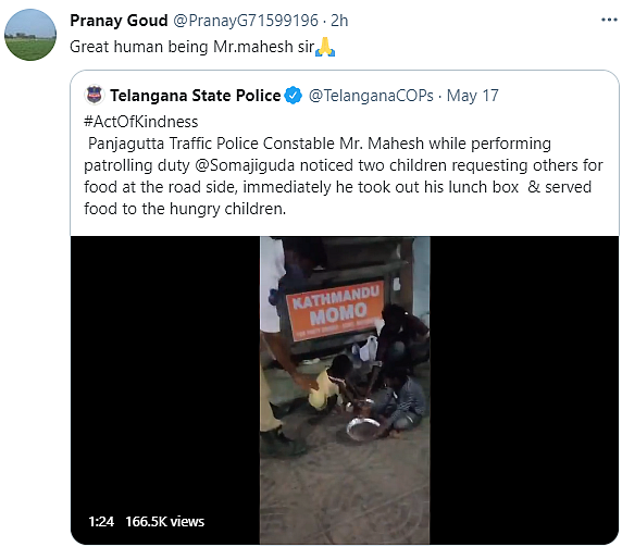 Hyderabad Cop Offers Lunch Box to Homeless Children in Viral Video