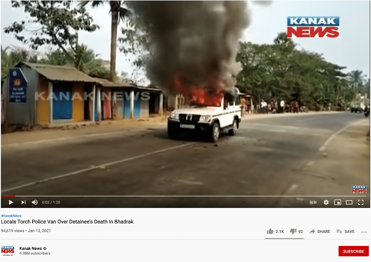 We found that the video is from January 2021 and the incident took place in Odisha’s Bhadrak district.