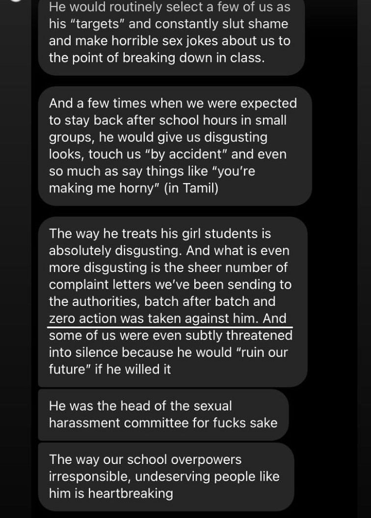 Rape Sex Video Tamil Nadu Rape - Teacher of Top Chennai School Accused of Sexual Harassment, Students Demand  Strict Action