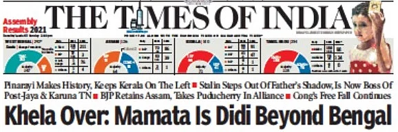 ‘DIDI’S DAY’: How Newspapers Looked Day After Mamata’s Win