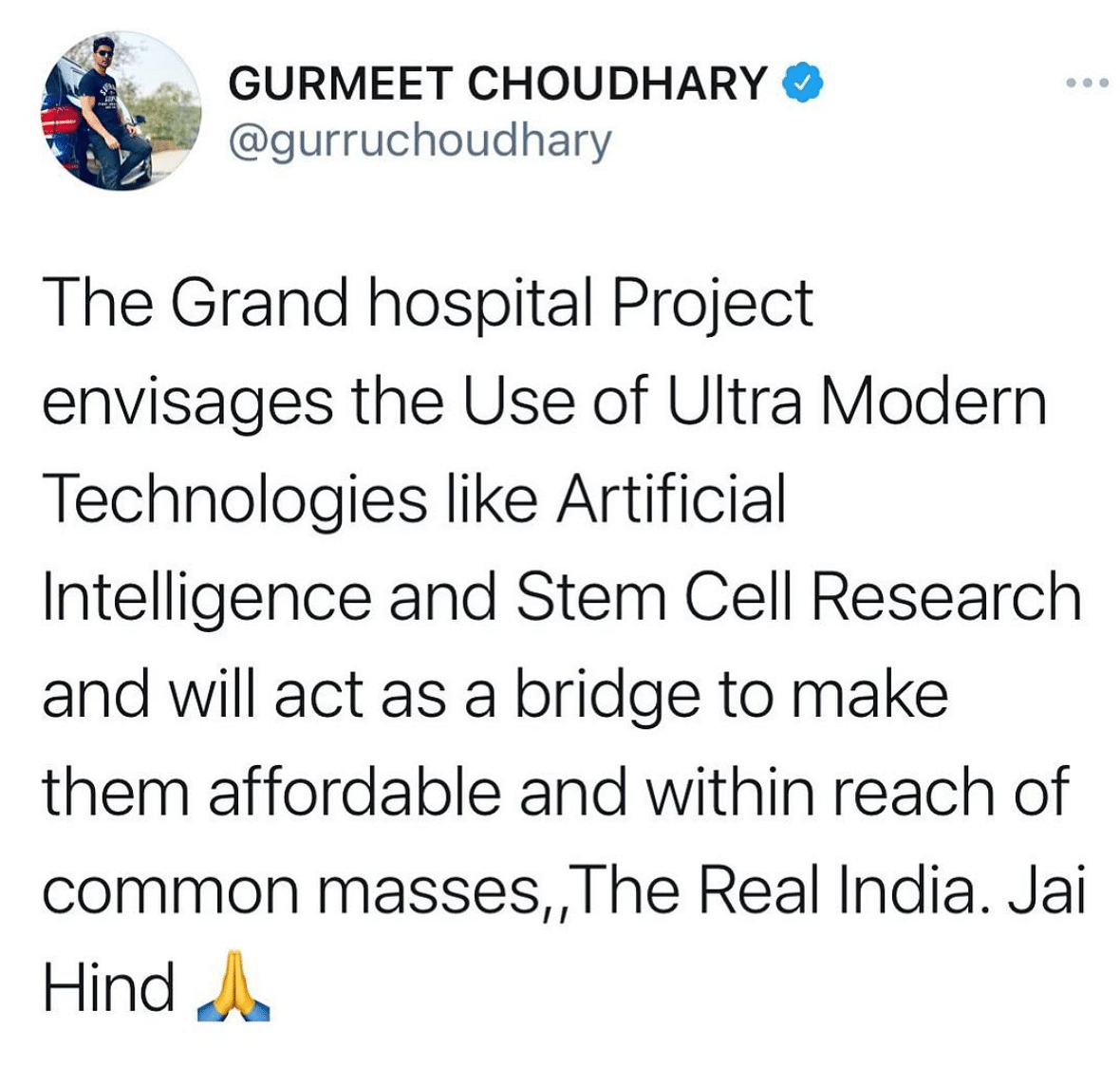 The actor talks about why he announced modern hospitals across India