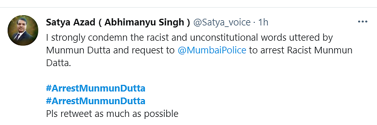 Why Is Arrest Munmun Dutta Trending on Twitter?
