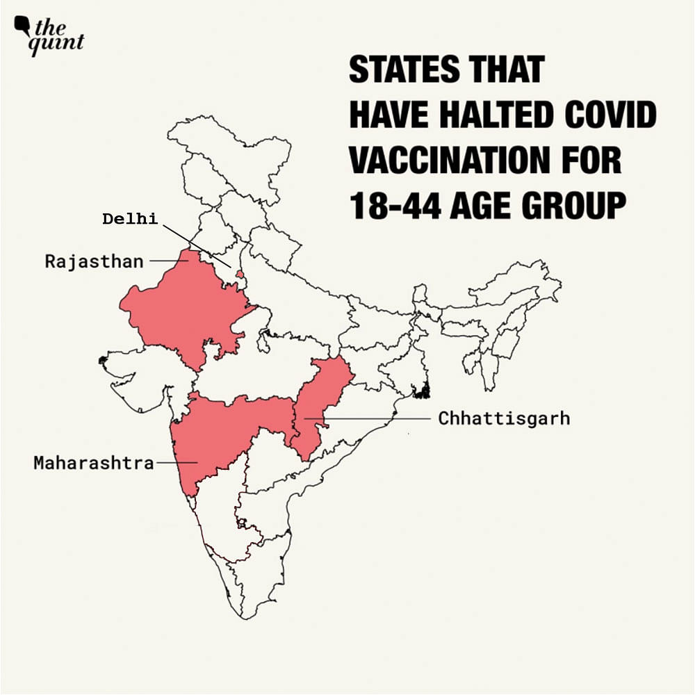 Multiple states have been forced to halt the inoculation drive for the 18-44 age group due to shortage of shots. 