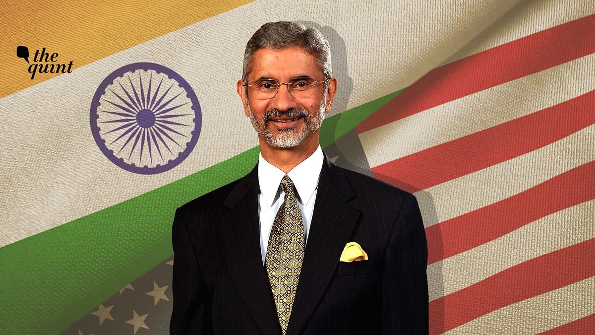 Image of Dr S Jaishankar and India-US flags used for representational purposes.