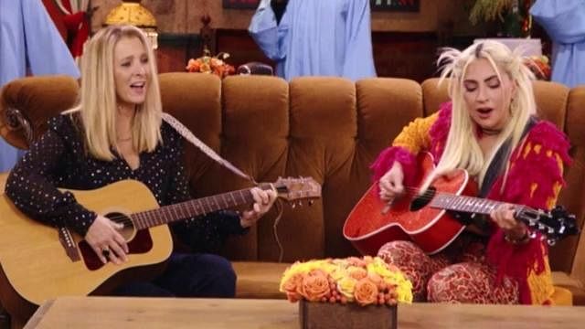 <div class="paragraphs"><p>Lady Gaga with Lisa Kudrow in Friends: The Reunion.&nbsp;</p></div>