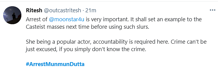 Why Is Arrest Munmun Dutta Trending on Twitter?