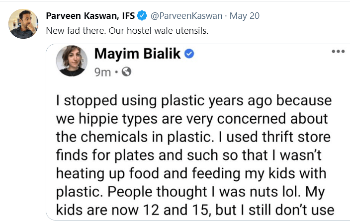 Mayim Bialik recently posted a picture of her stainless steel utnesils and talked about their benefits.