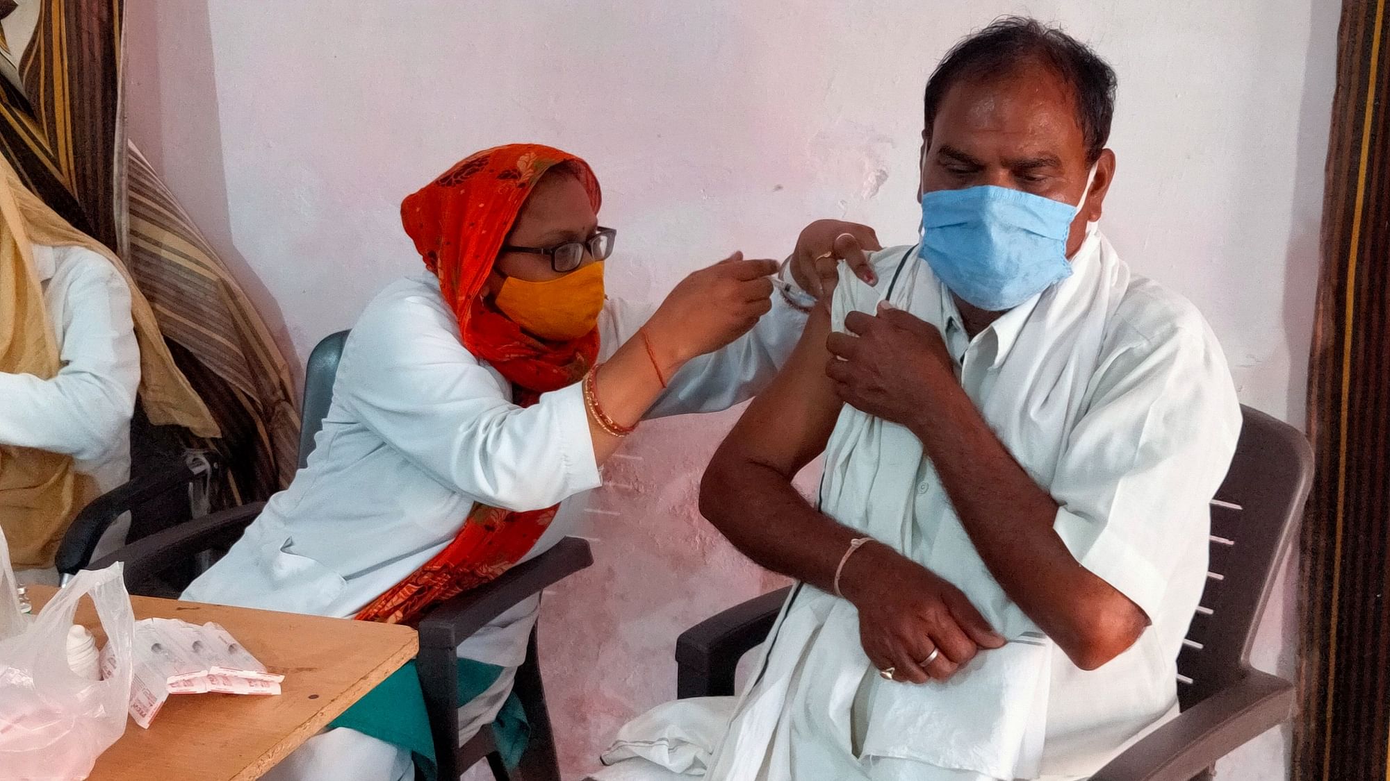 The residents of tribal rural areas of Madhya Pradesh are not willing to take the vaccine jabs.