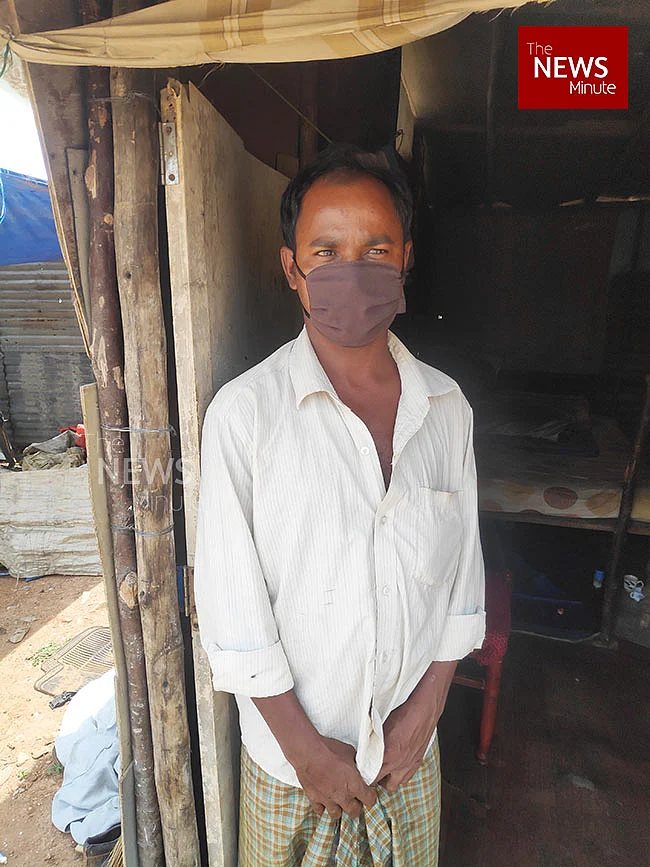 <div class="paragraphs"><p>Amit Mondal at his home in the migrant settlement in Hebbal, Bengaluru</p></div>