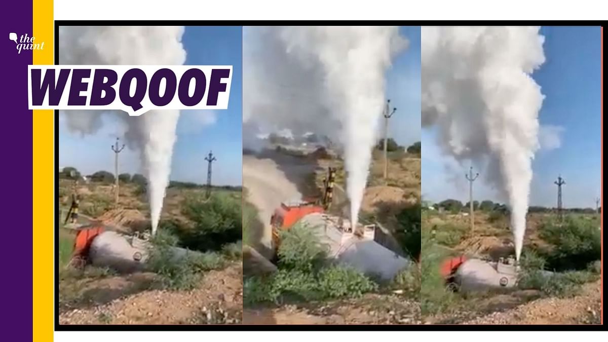 An old video showing ammonia gas leaking out of a tanker in Rajasthan was used to falsely claim that oxygen is being wasted in the state.
